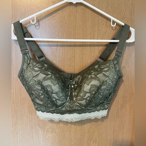 Very Pretty! Green Lace Bra- 34D